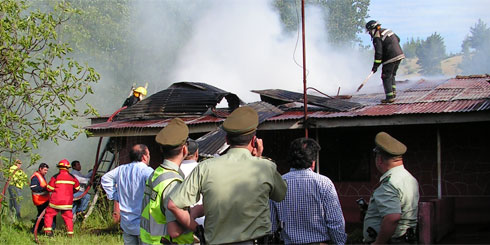 Lajino.cl - Incendio causa daños de consideración en vivienda de Laja